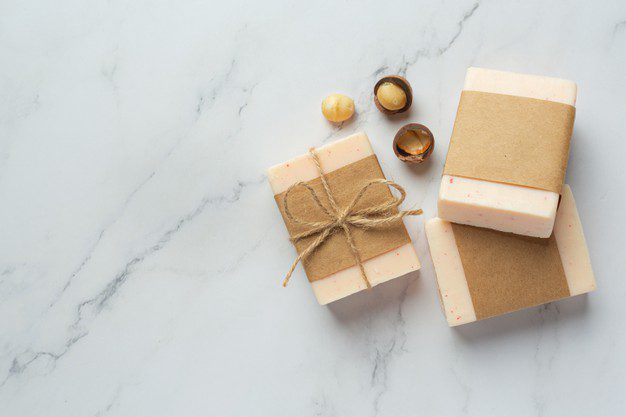 effects of soap on skin soap on a marble flatlay